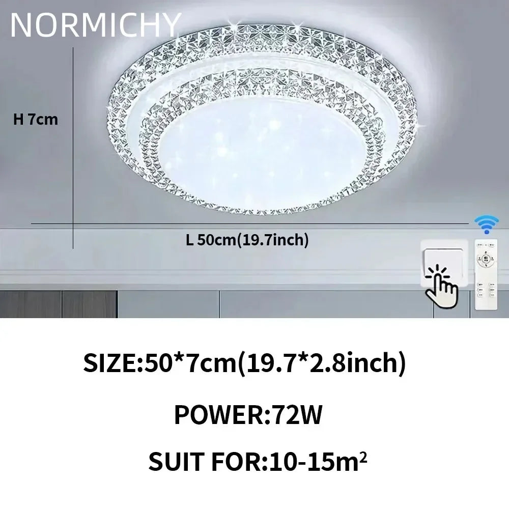 LustreGlow Simple LED Ceiling Chandelier