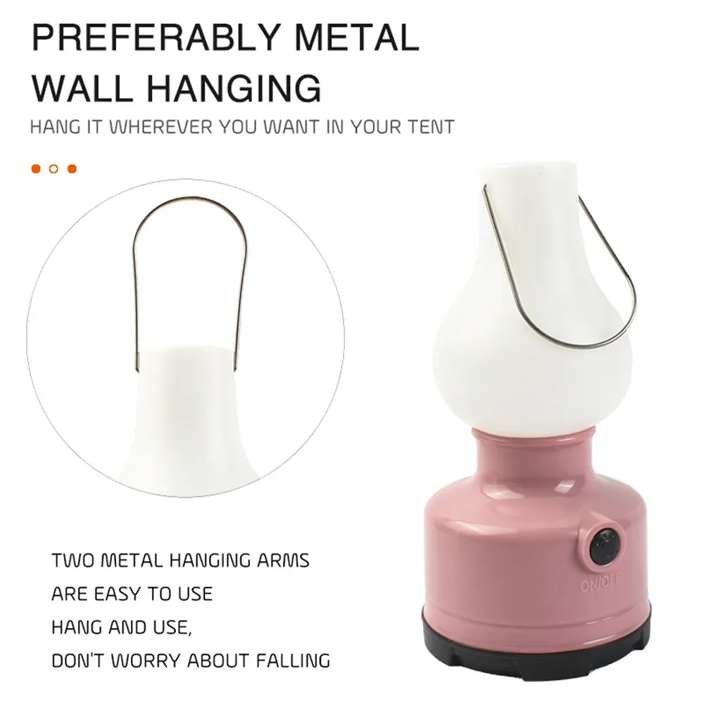 All-Weather CampGlow: 2-Mode Portable Lantern