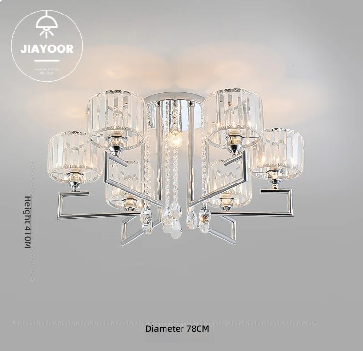 Crystal Glow: Modern LED Ceiling Light Fixture