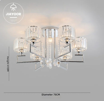 Crystal Glow: Modern LED Ceiling Light Fixture