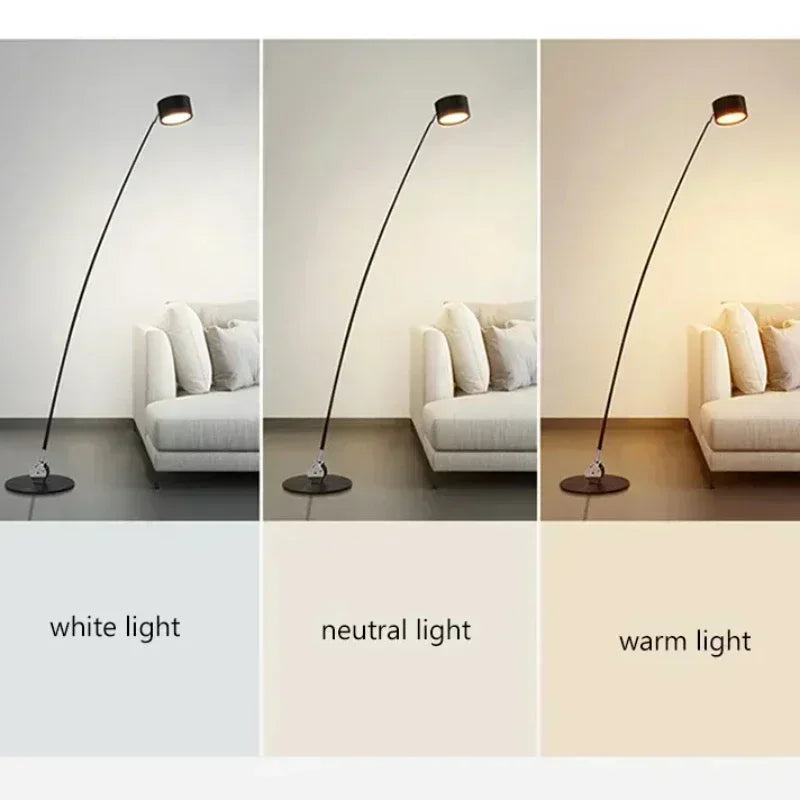 Long-Arm LED Arc Floor Lamp, 160–260 cm Reach