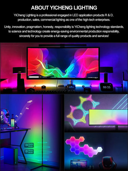 RGB Floor Lamp Modern Floor Lamp Music Sync