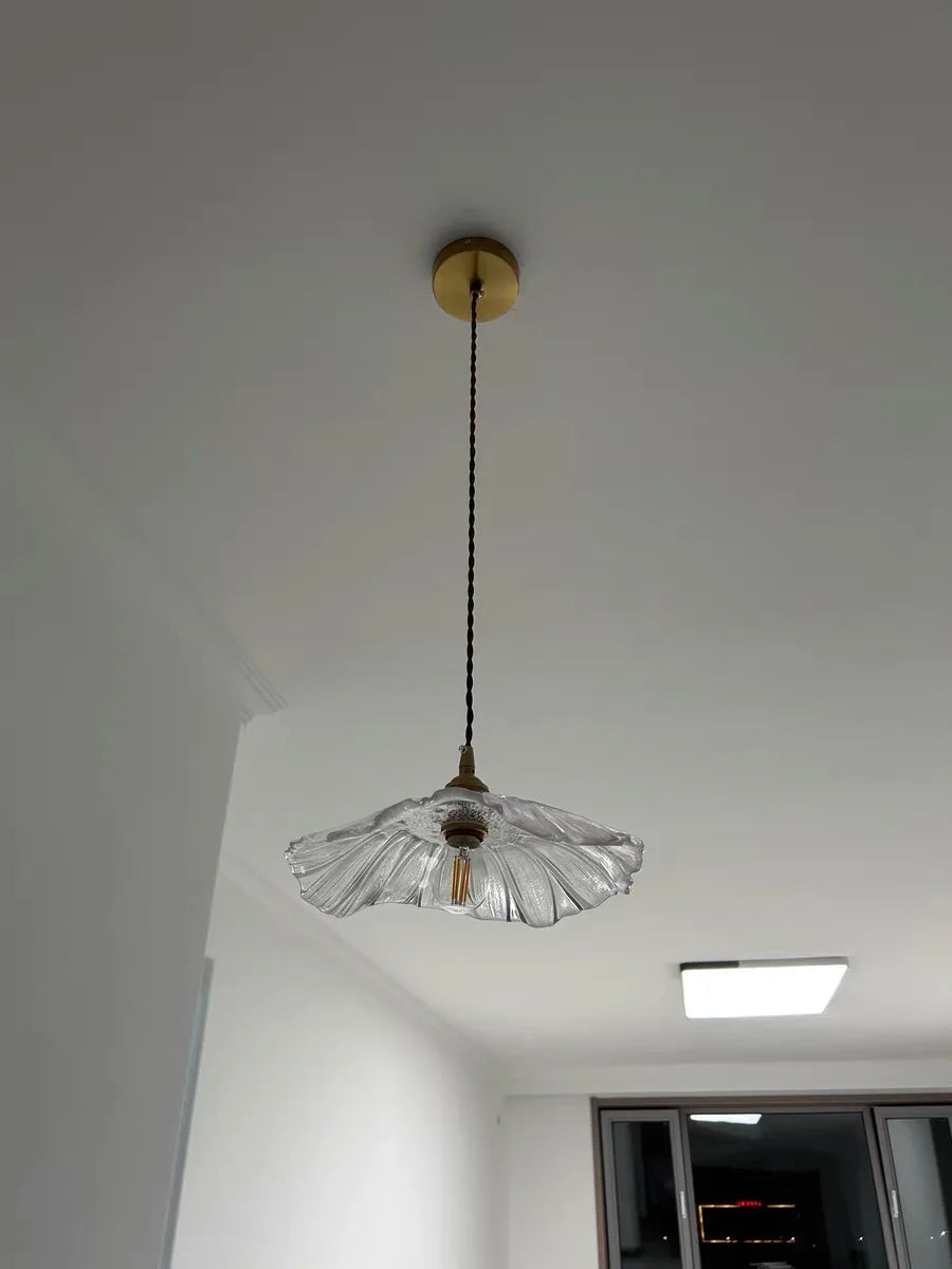 IWHD Nordic Vintage Copper Glass LED Pendant Light Fixtures
