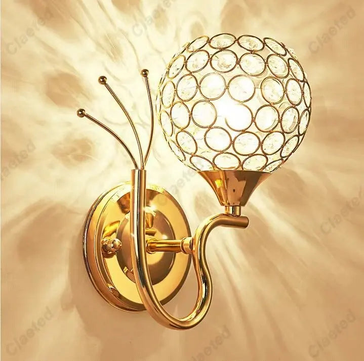 Crystal Glow Retro Wall Sconce Light Fixture