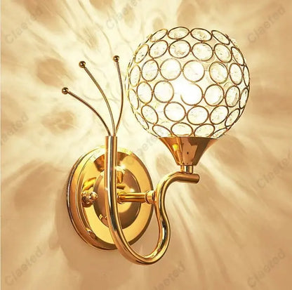 Crystal Glow Retro Wall Sconce Light Fixture