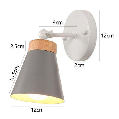 Nordic Glow: Wooden Wall Sconce Light Fixture
