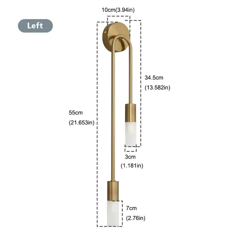 NordicLux Black Gold LED Wall Lamp