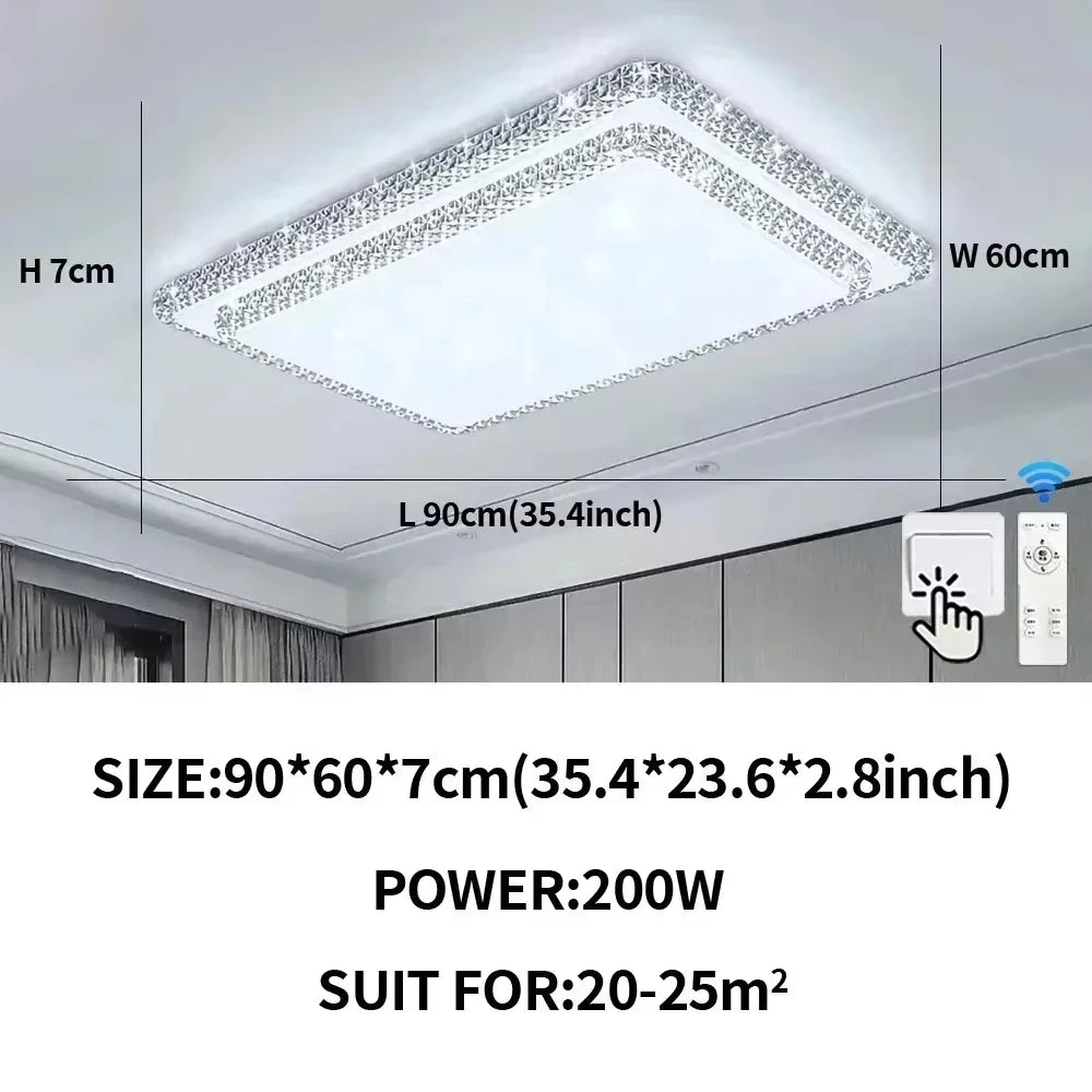 LustreGlow Simple LED Ceiling Chandelier