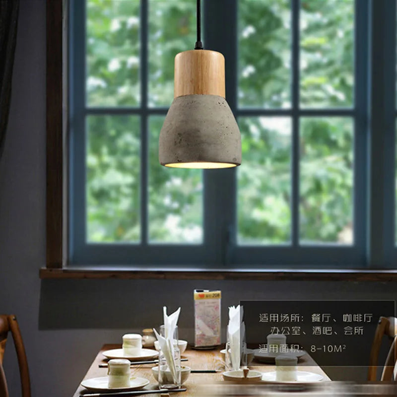 Wood Retro Mini Color LED Chandelier Light