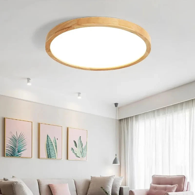 Ultra-thin LED Wooden Ceiling Lights