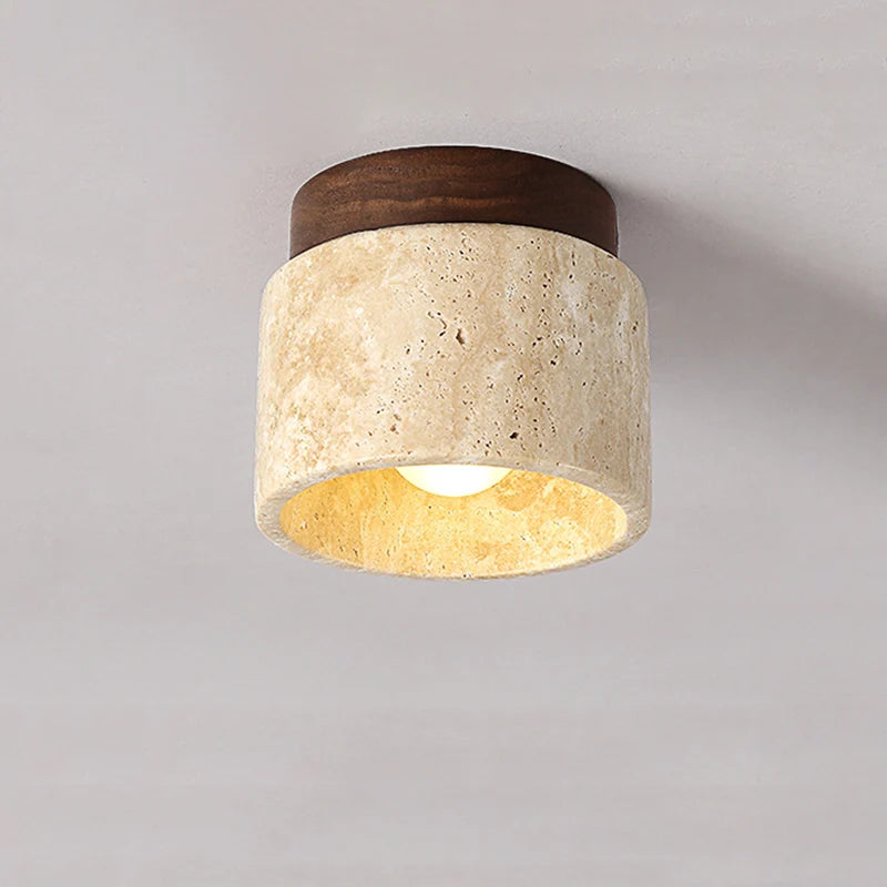 Travertine Stone Ceiling Light
