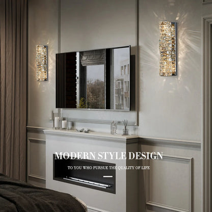 Elegant Crystal LED Wall Sconce for Luxe Interiors