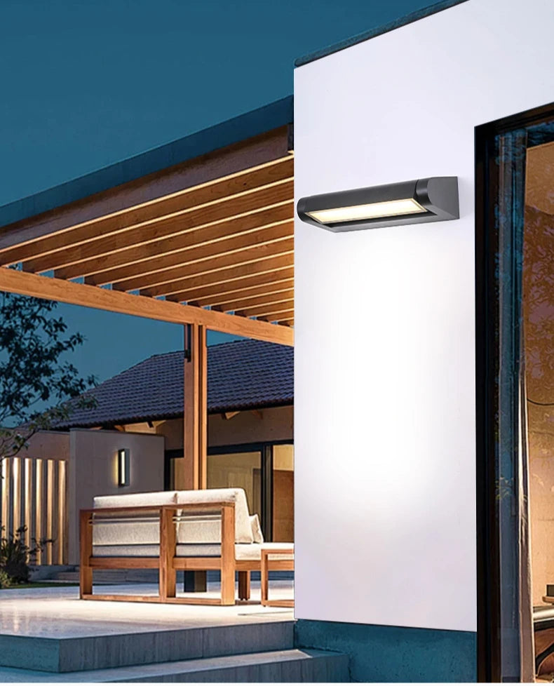 AquaGlow Waterproof LED Porch Sconces