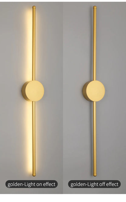 Modern Black I-Shaped LED Wall Lamp