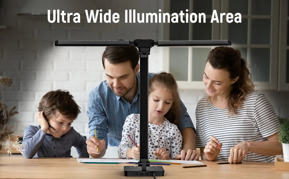 Dual Glow LED Desk Lamp - 5 Modes & Dimming