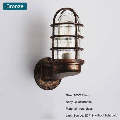 Rustic Glow: Outdoor Waterproof Wall Lamp