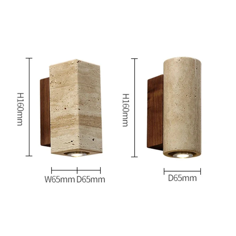 Travertine Wabi-Sabi Sconce