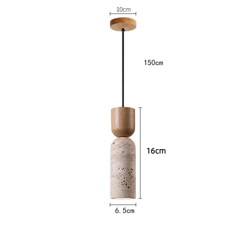 Wabi-Sabi Stone Bedside Pendant