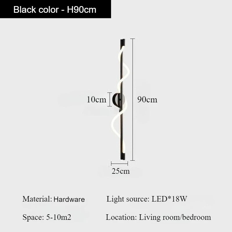 SANDYHA Minimalist LED Strip Wall Lamp