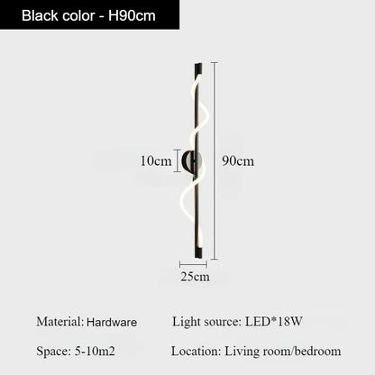 SANDYHA Minimalist LED Strip Wall Lamp