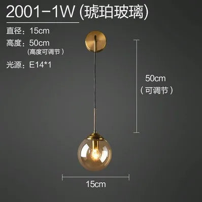 Golden Orb Wall Sconce