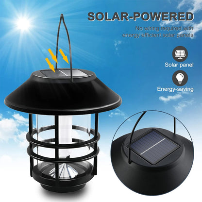 FlickerGlow Solar Wall Lanterns - 2Pack Sconce Lights