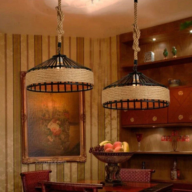 Hemp Rope Hanging Lamp