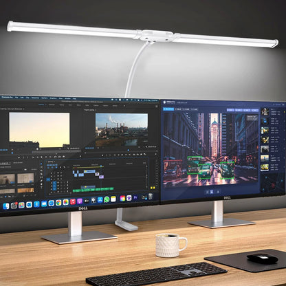 FlexiGlow LED Clamp Desk Lamp - 3 Modes & Dimmable