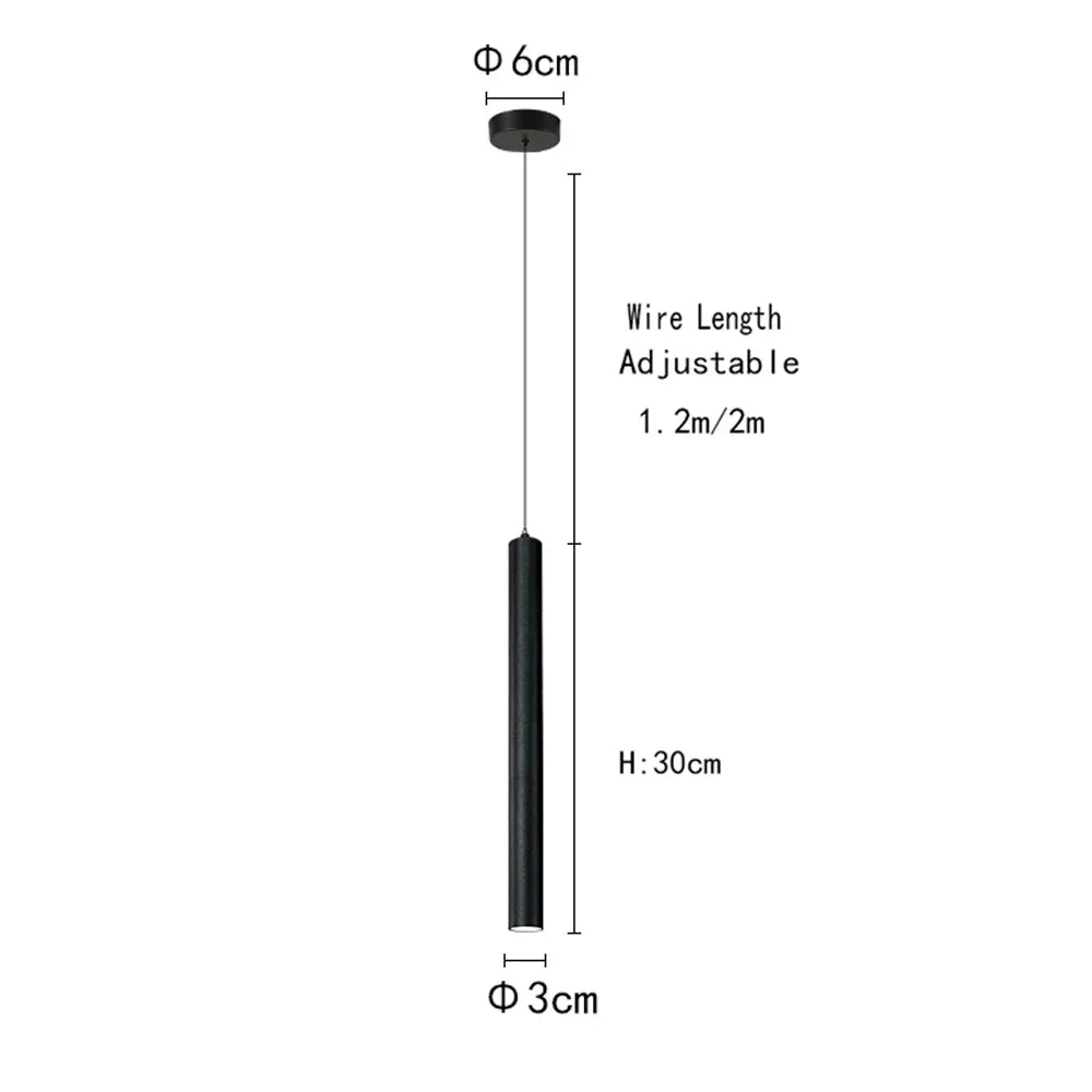 Aluminum Tube Pendant Light