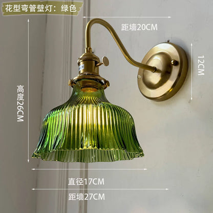 Nordic Brass & Glass Wall Sconce Elegance