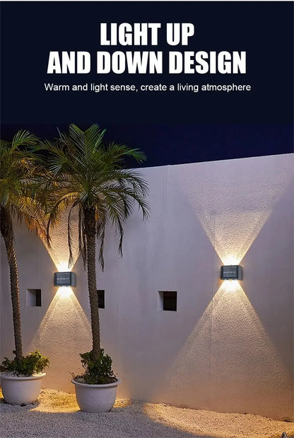 LumiGuard Solar Wall Light - 12 LED Waterproof Lamp