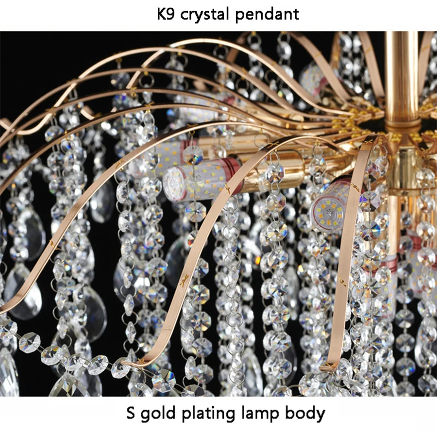Gold Crystal Chandelier