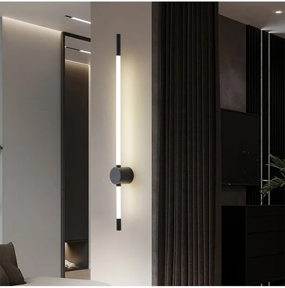 Elegant LED Wall Sconce: Modern Black & Gold