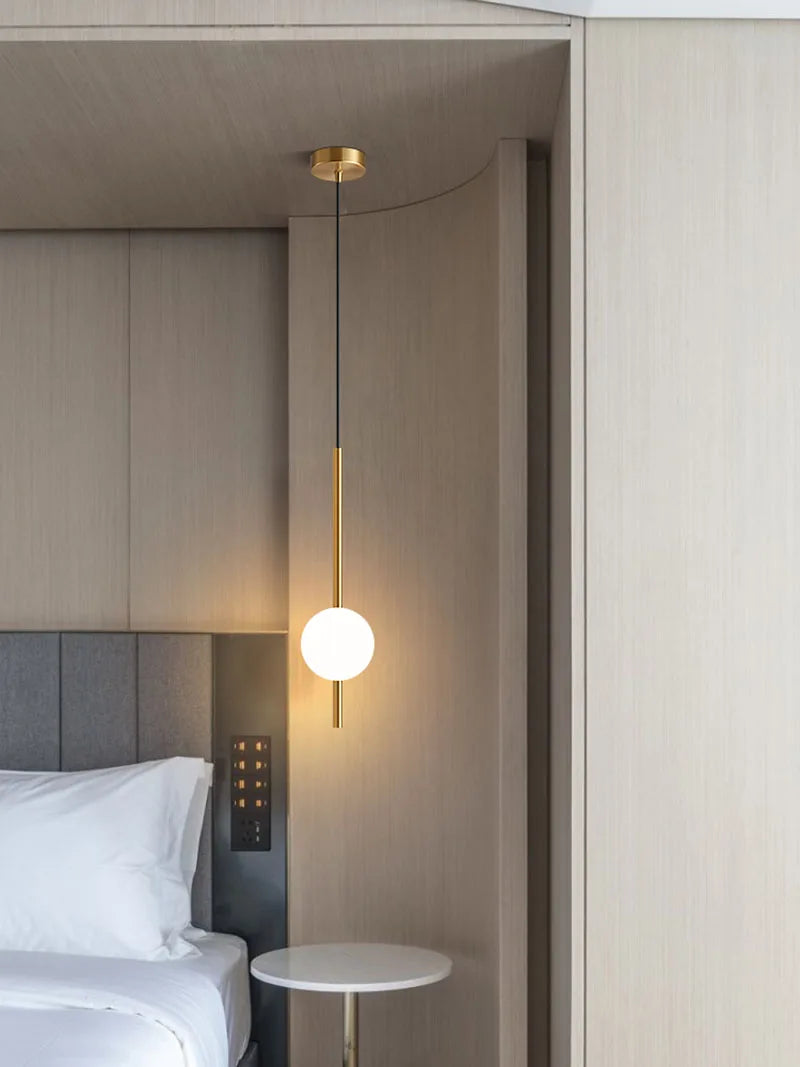 Glass Globe Bedside Pendant