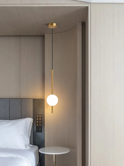Glass Globe Bedside Pendant