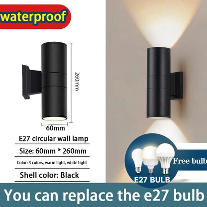 TriColor LED Outdoor Wall Light - IP65 Waterproof