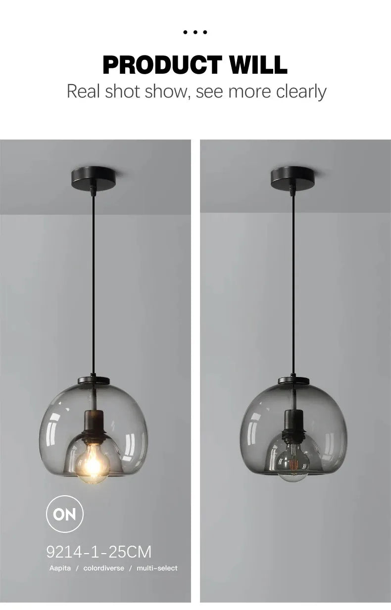 AmberGlow Modern LED Pendant Light Fixtures