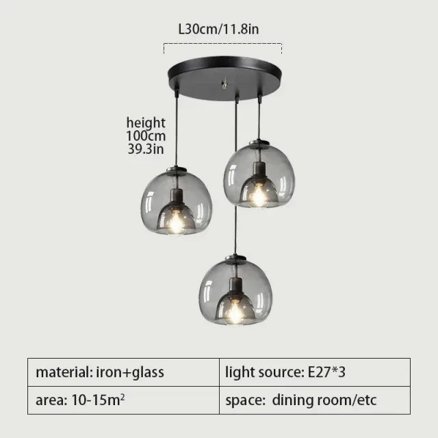 AmberGlow Modern LED Pendant Light Fixtures