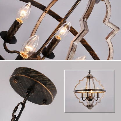 HOMEBLESS Rustic Farmhouse Metal Chandelier