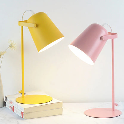 Nordic Glow: Eye-Protect Pink Desk Lamp