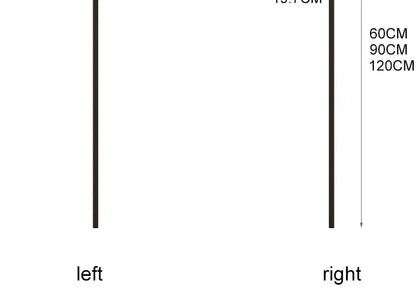 Minimalist Long LED Black Wall Lights Bedroom Art Decorate Sconce
