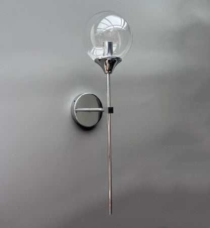 Gold Aura Round Glass Wall Sconce - Nordic Style