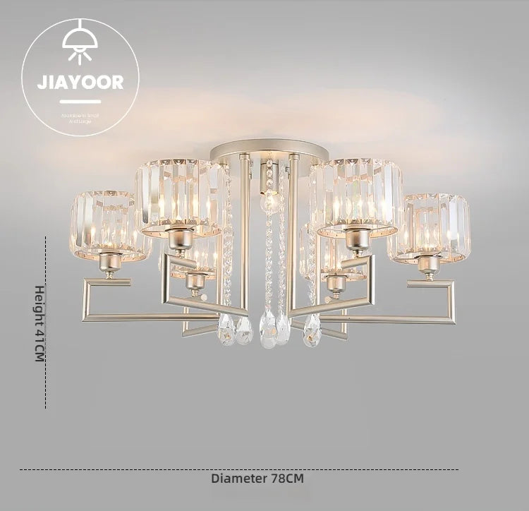 Crystal Glow: Modern LED Ceiling Light Fixture