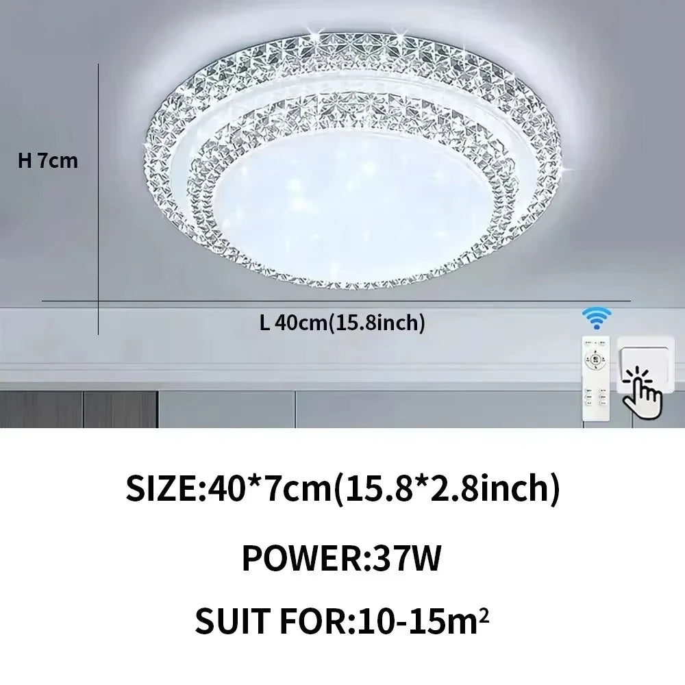 LustreGlow Simple LED Ceiling Chandelier