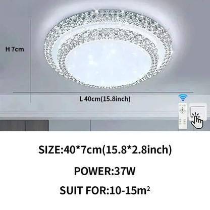 LustreGlow Simple LED Ceiling Chandelier