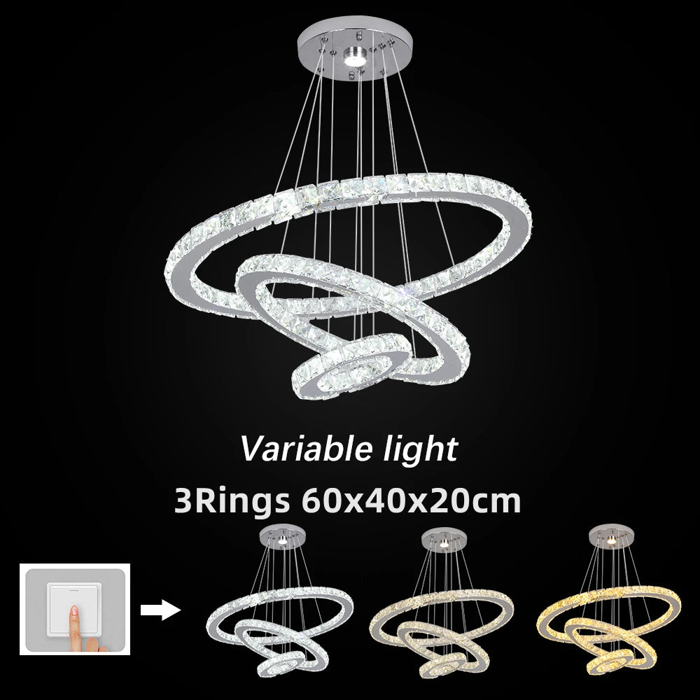Crystal Ring Pendant Chandelier