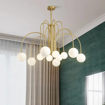 8 Head Milky Ball Chandelier