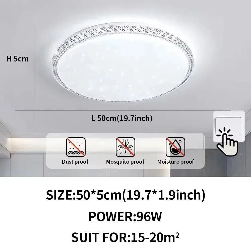 LustreGlow Simple LED Ceiling Chandelier