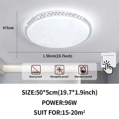LustreGlow Simple LED Ceiling Chandelier