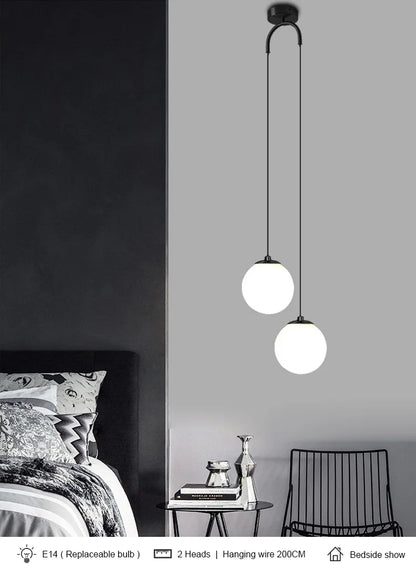Nordic Gold Glass LED Pendant Lights